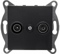 Механизм TV+SAT розетки GUSI ELECTRIC Bravo оконечной, СУ, графит С10TS1-010