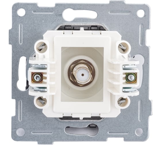 Механизм антенной розетки GUSI ELECTRIC Bravo одинарной, СУ, графит С10А1-010