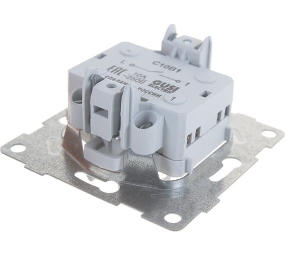 Выключатель GUSI ELECTRIC Bravo 1 клавиша, СУ, 10А, 250В, белый С10В1-001