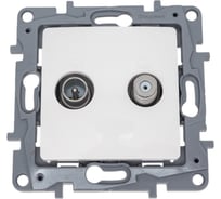 Двухкабельная розетка Legrand tv-sat etika белый 672257