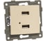 Розетка USB GUSI ELECTRIC Bravo двойная, СУ, бежевая С10USB2-003 1