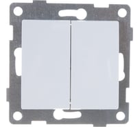 Выключатель GUSI ELECTRIC Bravo 2 клавиши, СУ, 10А, 250В, белый С10В2-001