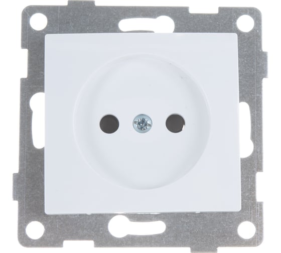 Розетка GUSI ELECTRIC Bravo 1-ой б/з с з/ш, скрытая установка, 16А, 250В, белый С10Р2-001 1