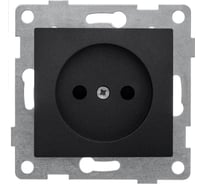 Розетка GUSI ELECTRIC Bravo МЕХ. Роз. 1-ой б/з с з/ш, скрытая установка, 16А, 250В, графит С10Р2-010