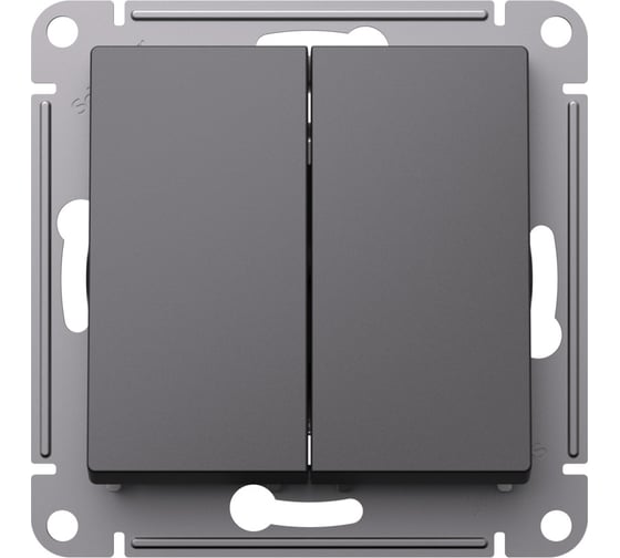 2-клавишный переключатель Systeme Electric Atlasdesign базальт сх.6/2, 10ах, механизм ATN001465
