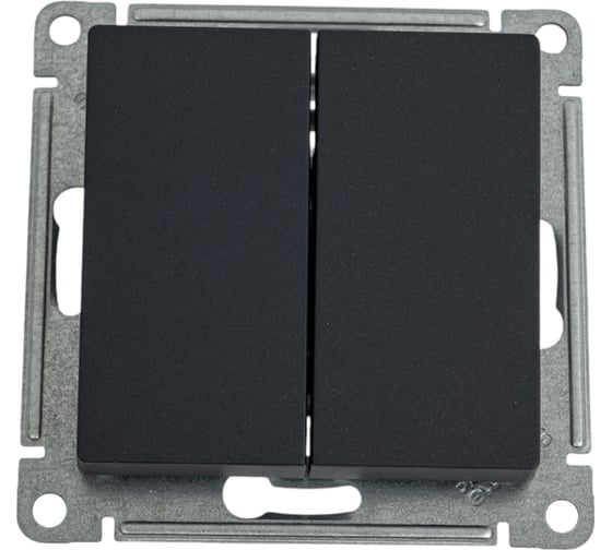 2-клавишный переключатель Systeme Electric Atlasdesign базальт сх.6/2, 10ах, механизм ATN001465 1