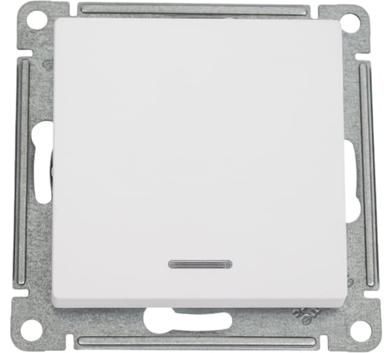 1-клавишный переключатель Systeme Electric Atlasdesign лотос с подсветкой, сх.6а, 10ах, механизам ATN001363 1