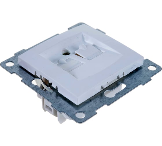Телефонная розетка GUSI ELECTRIC Bravo RJ12, двойная, СУ, белый С10Т2-001