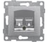 Телефонная розетка GUSI ELECTRIC Bravo RJ12, двойная, СУ, серебро С10Т2-004 1