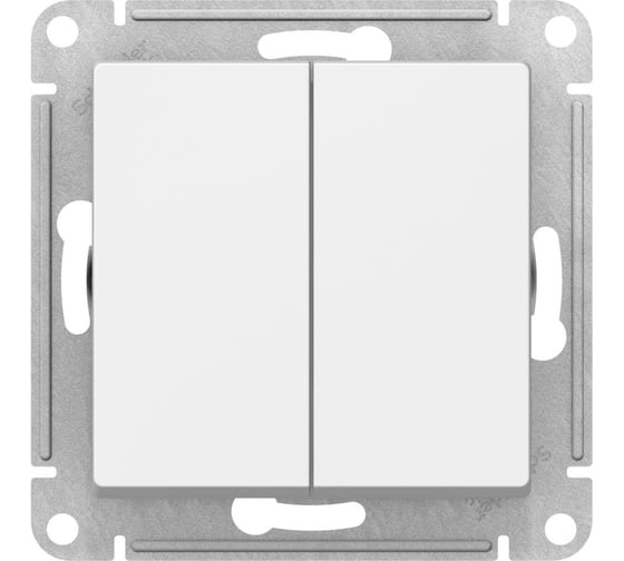 2-клавишный переключатель Systeme Electric Atlasdesign лотос сх.6/2, 10ах, механизм ATN001365 1