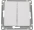 2-клавишный переключатель Systeme Electric Atlasdesign лотос сх.6/2, 10ах, механизм ATN001365 1