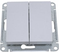 2-клавишный перекрестный переключатель Systeme Electric Atlasdesign алюминий 2 x сх. 7, 10ах, механизм ATN000373