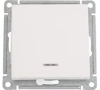 1-клавишный переключатель Systeme Electric Wessen 59 белый с подсветкой 10ах VS610-157-1-86
