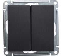 2-клавишный переключатель Systeme Electric Wessen 59 черный бархат 10ах VS610-256-6-86