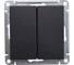 2-клавишный переключатель Systeme Electric Wessen 59 черный бархат 10ах VS610-256-6-86 1