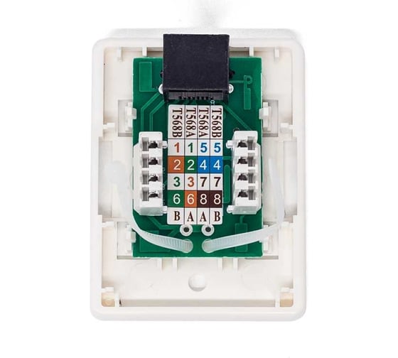 Настенная компьютерная розетка Filum 5e кат, 1 х rj-45/8p8c, 110/krone FL-NA-SOCKET5E-1