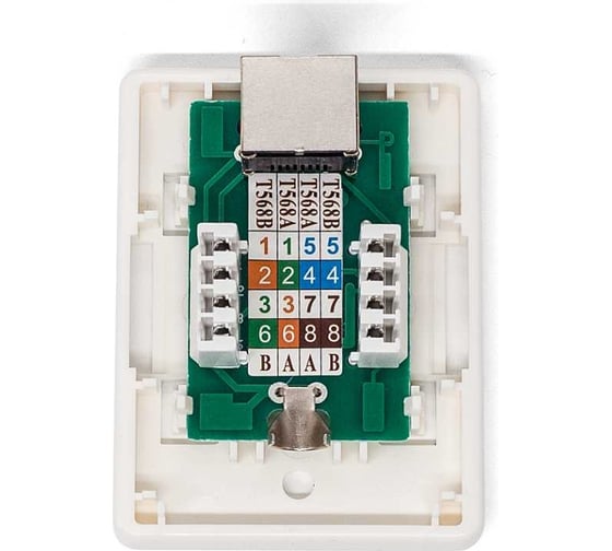 Настенная компьютерная розетка Filum 5e кат, 1 х rj-45/8p8c, экранированная, 110/krone, белый FL-NA-SOCKET5E-3