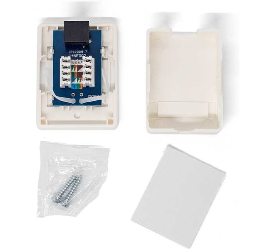 Настенная компьютерная розетка Filum 6 кат, 1 х rj-45/8p8c, 110/krone FL-NA-SOCKET6-1