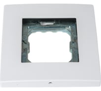 Универсальная рамка Simon 1 пост, суппорт, 100х100мм, IP44, IK07, Scudo, белый 2705610-030