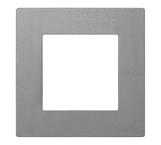 Универсальная рамка Simon 1 пост, суппорт, 100х100мм, IP44, IK07, Scudo, серый 2705610-063 1