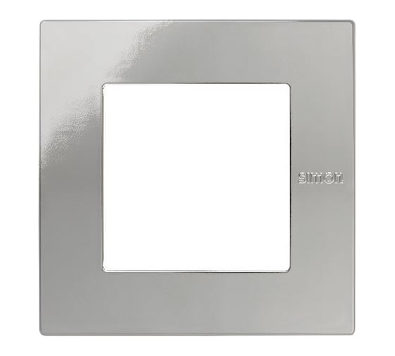 Универсальная рамка Simon 1 пост, суппорт, 100х100мм, IP44, IK07, Scudo, хром 2705610-124 1