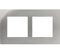 Универсальная рамка Simon 2 поста, суппорт, 100х171мм, IP44, IK07, Scudo, хром 2705620-124