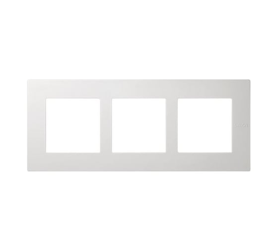 Универсальная рамка Simon 3 поста, суппорт, 100х242мм, IP44, IK07, Scudo, белый 2705630-030 1