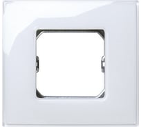 Декоративная рамка Simon, 1 пост, +суппорт, S27 Neos, Глянец, белый 27771-30