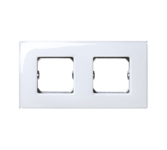 Декоративная рамка Simon 2 поста, +суппорт, S27 Neos, Глянец, белый 27772-30 1