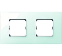Декоративная рамка Simon 2 поста, +суппорт, S27 Neos, Глянец, салатовый 27772-32