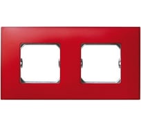 Декоративная рамка Simon 2 поста, +суппорт, S27 Neos, Матовый, рубиновый 27772-66