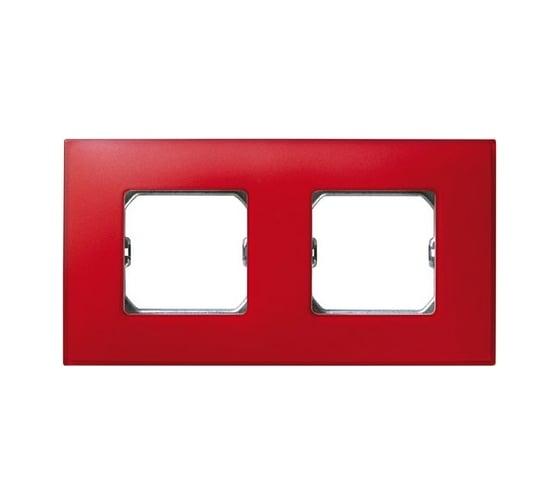 Декоративная рамка Simon 2 поста, +суппорт, S27 Neos, Матовый, рубиновый 27772-66