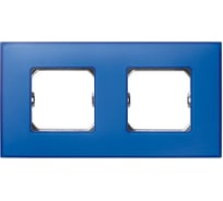 Декоративная рамка Simon 2 поста, +суппорт, S27 Neos, Матовый, васильковый 27772-67