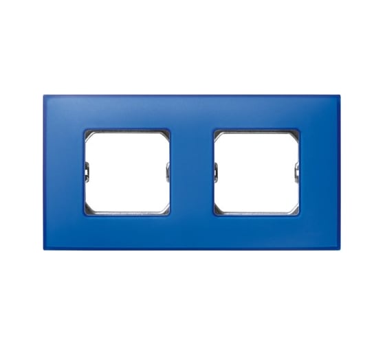 Декоративная рамка Simon 2 поста, +суппорт, S27 Neos, Матовый, васильковый 27772-67 1