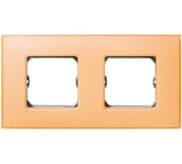 Декоративная рамка Simon 2 поста, +суппорт, S27 Neos, Матовый, оранжевый 27772-64