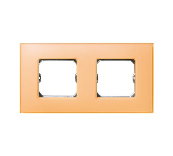 Декоративная рамка Simon 2 поста, +суппорт, S27 Neos, Матовый, оранжевый 27772-64 1