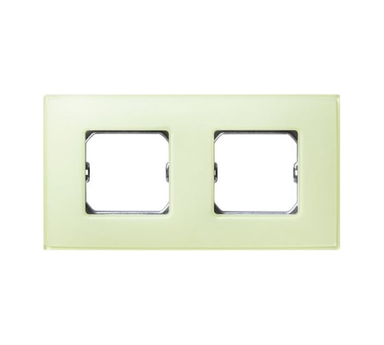 Декоративная рамка Simon 2 поста, +суппорт, S27 Neos, Матовый, лимонный 27772-61