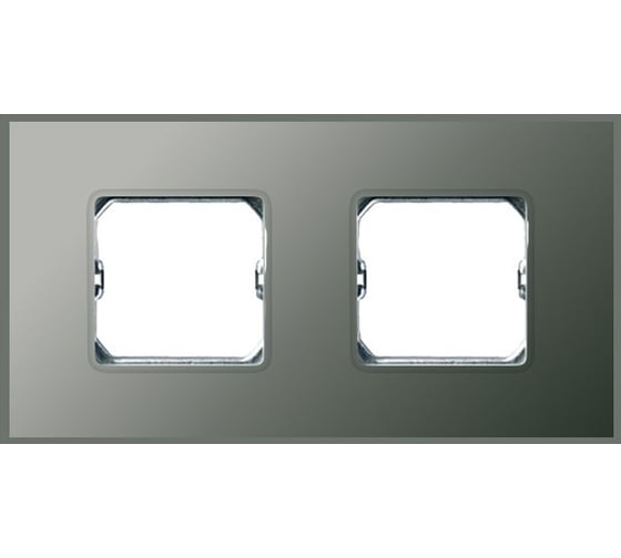 Декоративная рамка Simon 2 поста, +суппорт, S27 Neos, Матовый, серый 27772-65 1