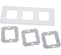 Декоративная рамка Simon 3 поста, +суппорт, S27 Neos, Глянец, белый 27773-30