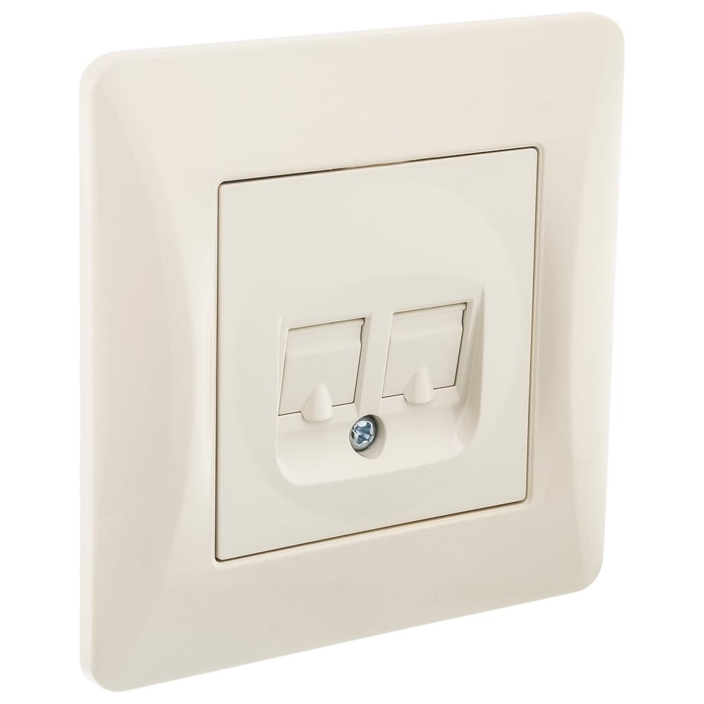 Телефонная розетка GUSI ELECTRIC Ugra RJ12, двойная, СУ, бежевый С11Т2 ...