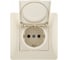 Розетка с крышкой GUSI ELECTRIC Ugra с БЗК, c ЗП, СУ, 16А, 250В, бежевый С11Р91-003-СБ 1