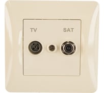 Розетка TV+SAT GUSI ELECTRIC Ugra, оконечная, СУ, бежевая С11TS1-003-СБ