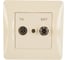 Розетка TV+SAT GUSI ELECTRIC Ugra, оконечная, СУ, бежевая С11TS1-003-СБ 1