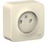 Розетка Systeme Electric Blanca о/у с изол. пласт. молочный б/з со шт. 16а BLNRA001112 2