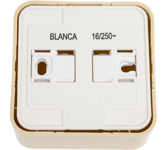 Розетка Systeme Electric Blanca о/у с изол. пласт. бежевый без з/к со шт. 16а BLNRA001117