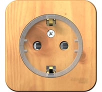 Розетка Systeme Electric Blanca о/у без пласт. ясень с/з со шт., (тонкая), 16а BLNRA111115