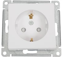 Механизм розетки Systeme Electric Atlasdesign лотос с заземлением со шторками, 16а, ATN001345