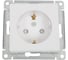 Механизм розетки Systeme Electric Atlasdesign лотос с заземлением со шторками, 16а, ATN001345 1