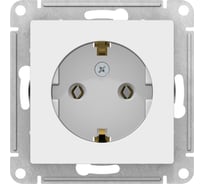 Механизм розетки Systeme Electric Atlasdesign лотос с заземлением, 16а, ATN001343