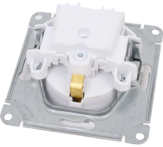 Механизм розетки Systeme Electric Atlasdesign лотос с заземлением, 16а, ATN001343